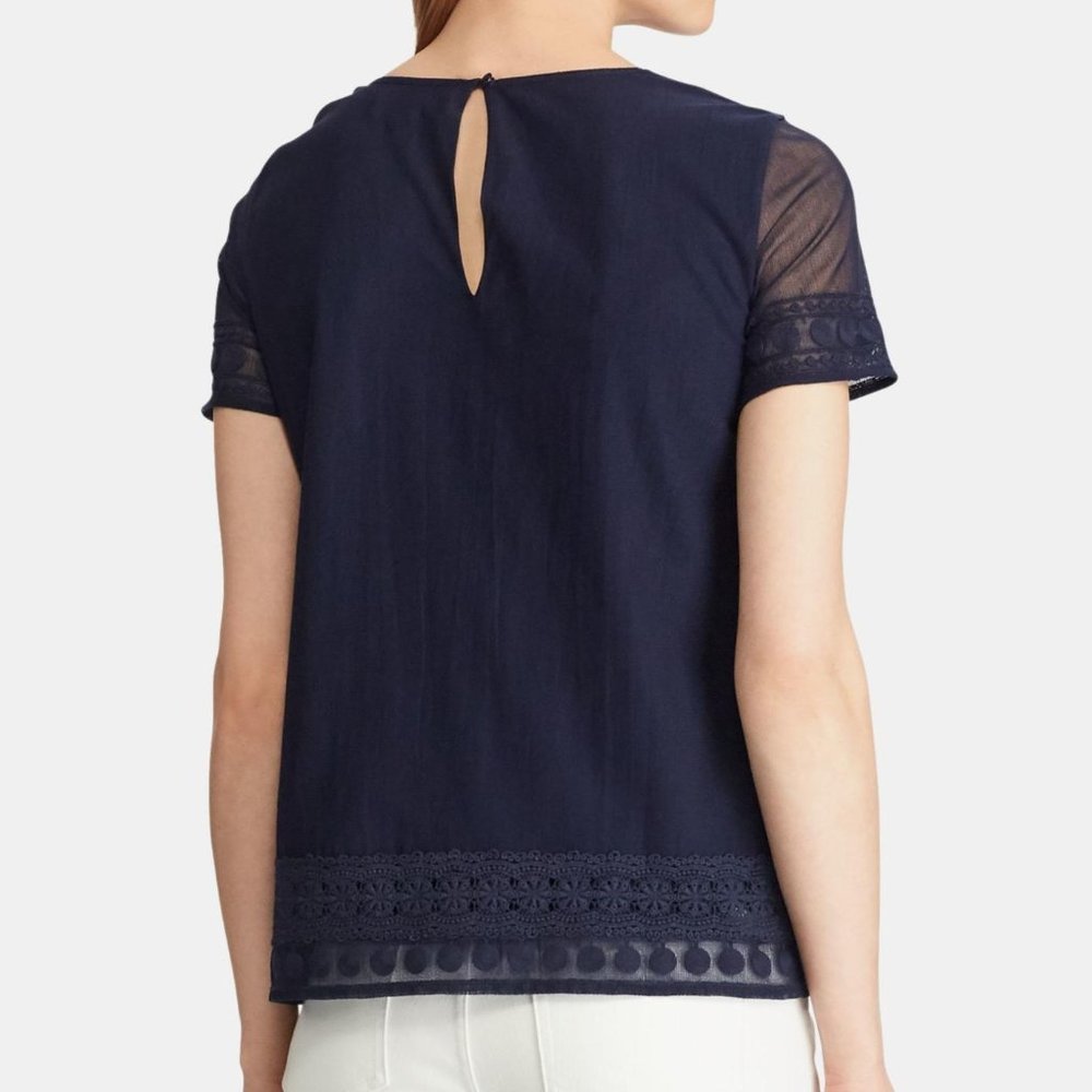 Lauren Ralph Lauren Lace Top Blouse NWT size L - Picture 3 of 11